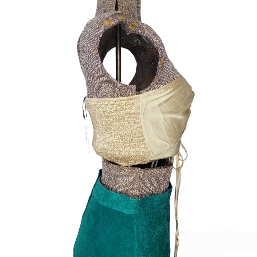 Champagne color tube top with front ties - Picture 3 of 7